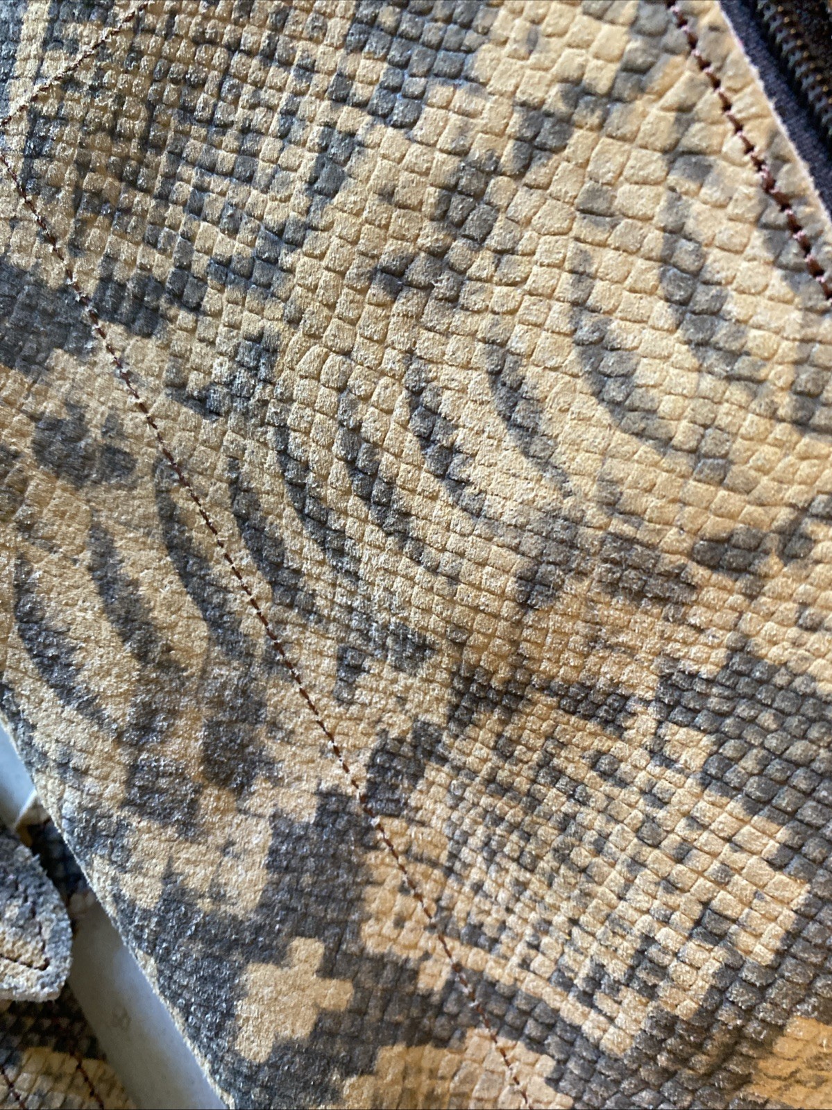 Down Home Leather Python Snakeskin Print Crossbod… - image 12