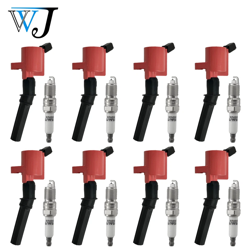 8X Bobina de encendido + bujía de iridio para Ford E-150 Econoline 1998-2014 Foto 2 de 4