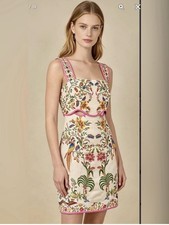 New Farm Rio Delicate Forest Linen Mini Dress Crop Top Skirt Medium NWT
