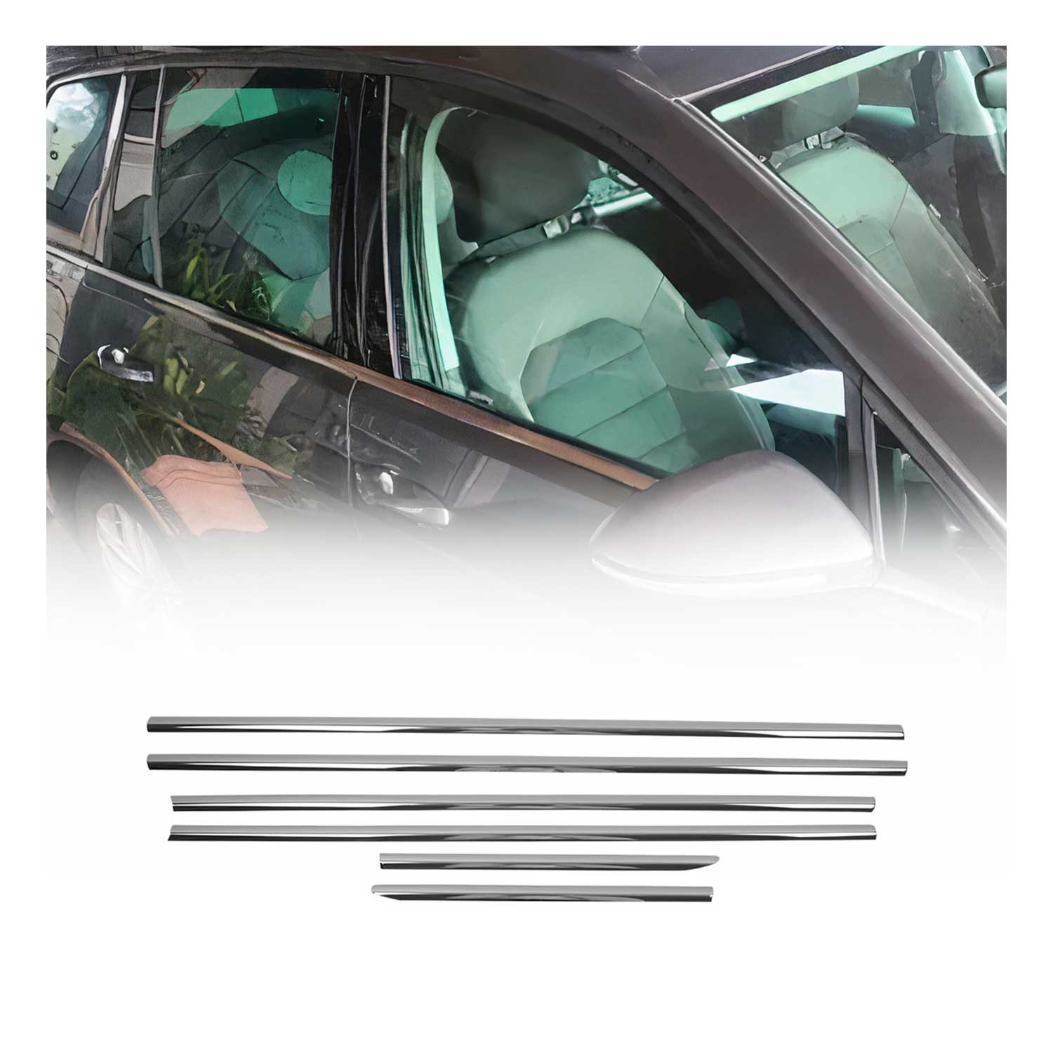 Baguettes de fenêtre Golf 7 Variant inox pour rénover les joints usés