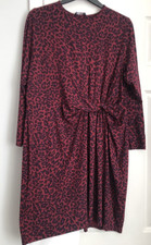 M&S COLLECTION Animal Print Bodycon Mini Dress ~ UK 20  ~ T697314 ~ Burgundy Mix