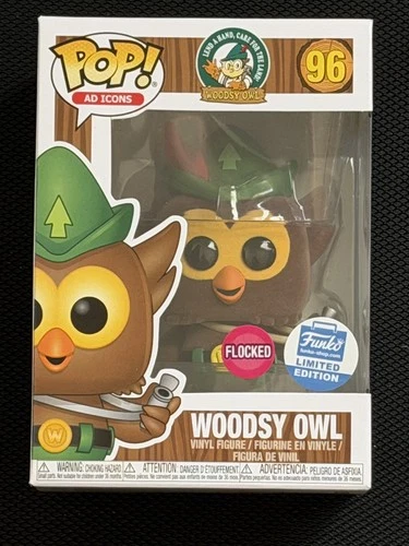 Funko Pop! Ad Icons Woodsy Owl #96 Flocked Exclusive with Protector NIB