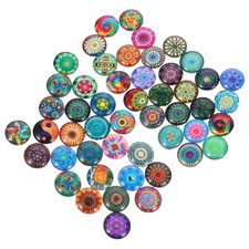 Vintage Decor Beads Mosaic Tiles Kit Round Mixed Tilesr Gems for Jewelry Making