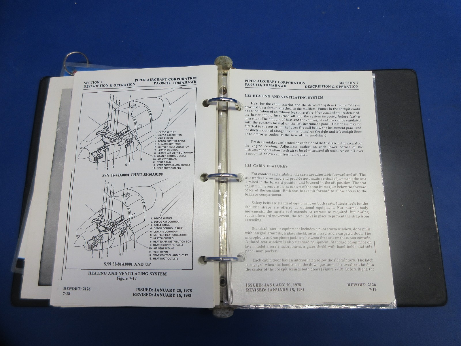Piper PA-38-112 Tomahawk Information Manuals & POH P/N 761-658 (0725-853)