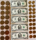 Eisenhower Dollar Coins, Two Dollar Bills, Sacagawea Golden One Dollar Coins Wow — photo 1