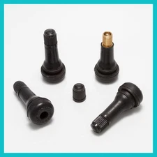4 pieces TR413 Wheel Tire Valve Stems Short Black Rubber Cap for Car Truck Bike