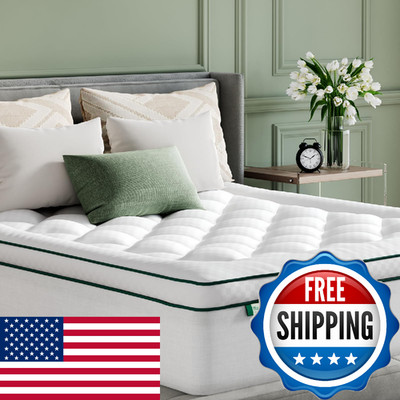 Novilla Queen Mattress Topper, Soft Pillow Top for Dorm Bed, Breathable Quilted