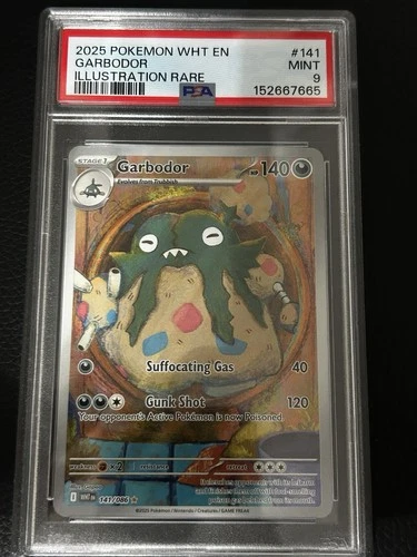 2025 WHT EN-WHITE FLARE #141 ILLUSTRATION RARE - GARBODOR 141/086 - PSA 9 MINT