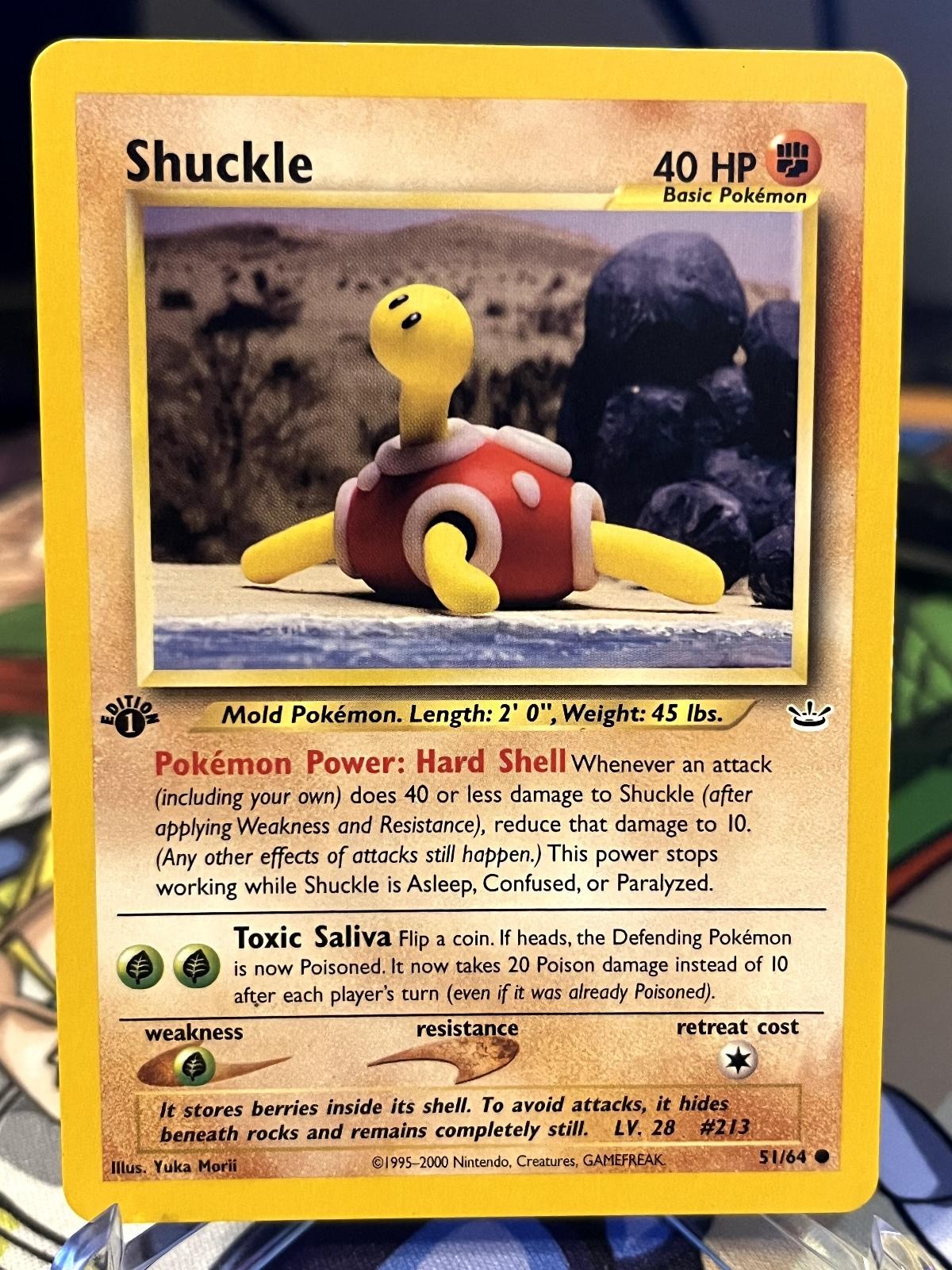 Shuckle 51/64 Common Neo Revelation Pokemon 1st Edition Near Mint