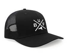 Texas Hat for Men and Women, BUF Snapback Trucker Baseball Cap (All Black)