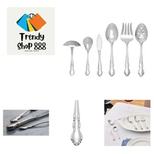 Heritage-Inspired 6-Piece Stainless Steel Serving Set - Durable & Stunning