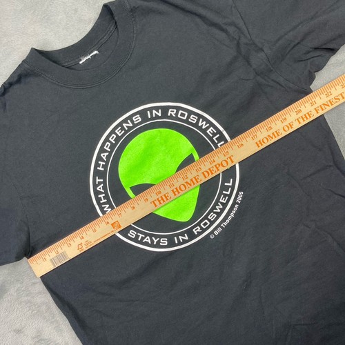 Camisa De Colección Roswell Para Hombres Grande* Negra Extraterrestre OVNI Nuevo México Y2K Conspiración Marciana - Imagen 6 de 8