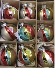 Christopher Radko Shiny Brite Christmas Ornaments NEW 2.5  Box Of 9
