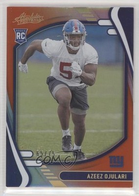 2021 Panini Absolute Rookies Spectrum Orange 65/75 Azeez Ojulari Rookie RC y0i
