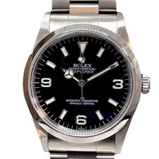 Rolex Explorer 1 14270 Black Silver Stainless Automatic Mens Watch Used