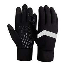 Kids Winter Gloves Black Cycling Gloves Running 4-6 Years Old Kids W-black