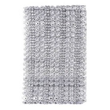 Silver Rhinestone Crystal Roll Reusable Mesh Ribbon for Birthday and Wedding Use