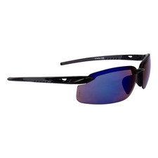 Radians 2968 Crossfire ES5 Safety Glasses Black Frame Blue Mirror Lens