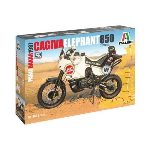 1:9 Italeri Cagiva Elephant 850 Paris-Dakar 1987 Moto Bike Kit IT4643 Modellino - Immagine 2 di 4