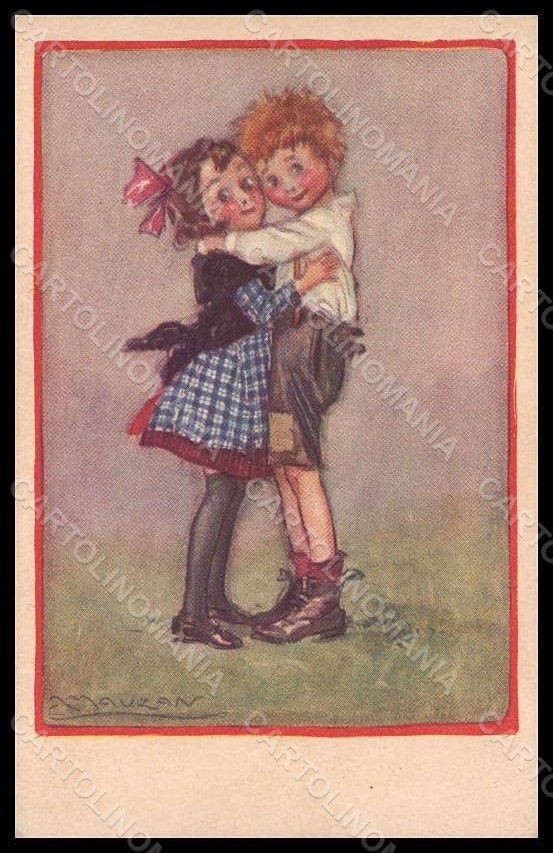 Artista Firmato Mauzan Bambini Ragazza Ragazzo Serie 349-4 pz VK7603
