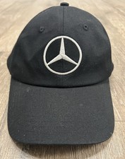 Mercedes-Benz Hat Cap Strap Back Mens Black Embroidered Dad Hat Cars Big Logo