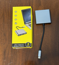 USB-C Digital AV Multiport Adapter 3-Port HDMI USB-A USB-C 4K UHD Silver