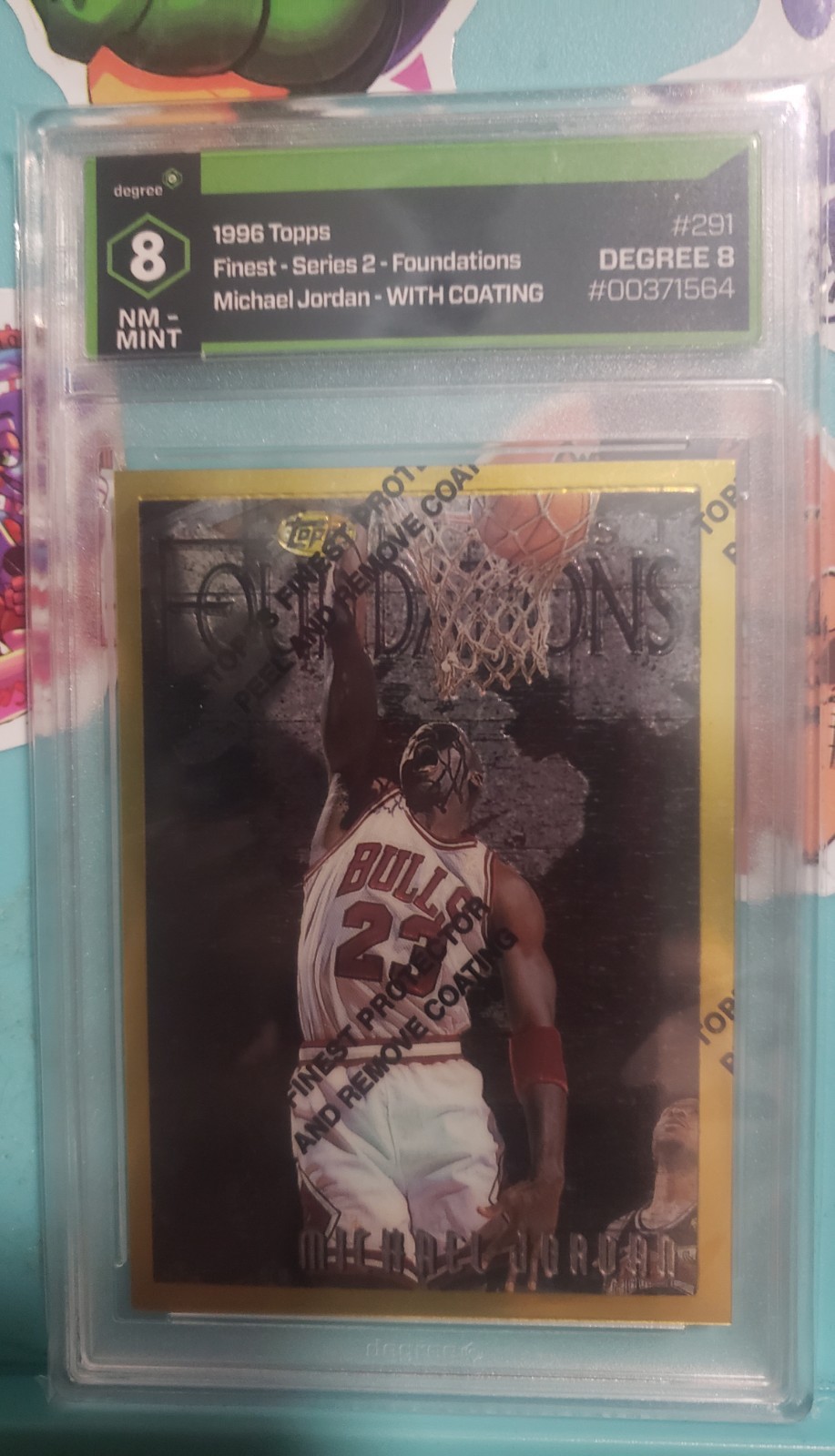 1996-97 Topps Finest - Rare Gold Michael Jordan #291 Degree 8