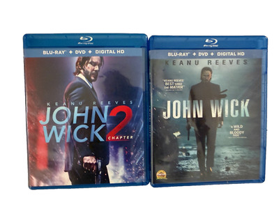 John Wick + John Wick 2 4K UHD Blu-ray Lot (2) w/ Rare Slipcovers Included