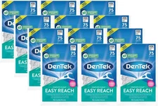 Complete Clean Easy Reach Floss Picks, No Break & No Shred Floss, 75 Count (Pack
