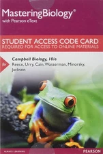MasteringBiology Pearson EText Standalone Access Code Card Campbell Biology 10th