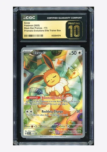 Pokemon CGC 10 PRISTINE Eevee Promo 2025 #173 SVP Prismatic Evolutions ETB ENG