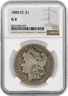 1880 CC Carson City $1 Morgan Silver Dollar NGC G04 Circulated Key Date Coin