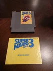 Nintendo NES Vintage Game Super Mario Bros. 3 With Instruction Booklet