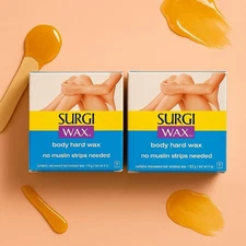 Lot Of 2 - Surgi Wax - Body Hard Wax - No Muslin Strips Needed - 4 oz/ 113 g TDR