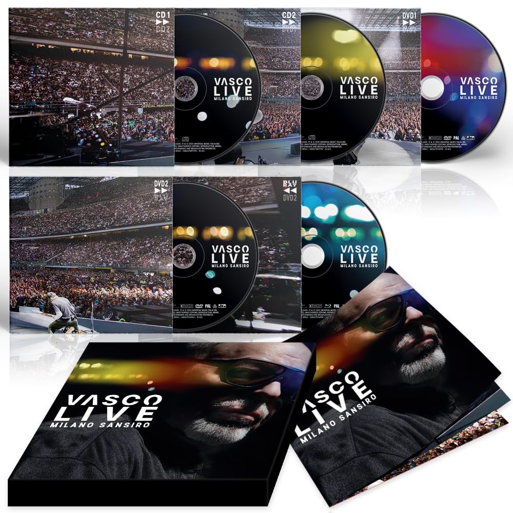 Васко Росси VASCO LIVE MILANO SANSIRO (КОРОБКА 2CD+2DVD+BD) (CD)