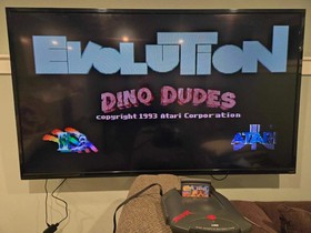 Flip Out! (Atari Jaguar) Complete w/ Manual & Box + Dino Dudes game cartridge