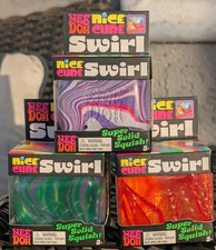 Needoh Nice Cube Swirl - Green Purple And Orange 25 each