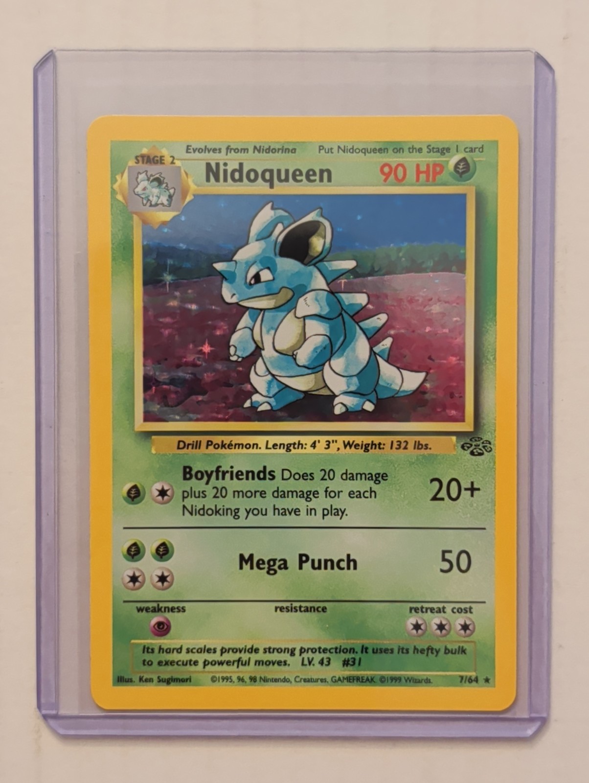 Pokémon TCG Nidoqueen Jungle 7/64 Holo Unlimited Holo Rare