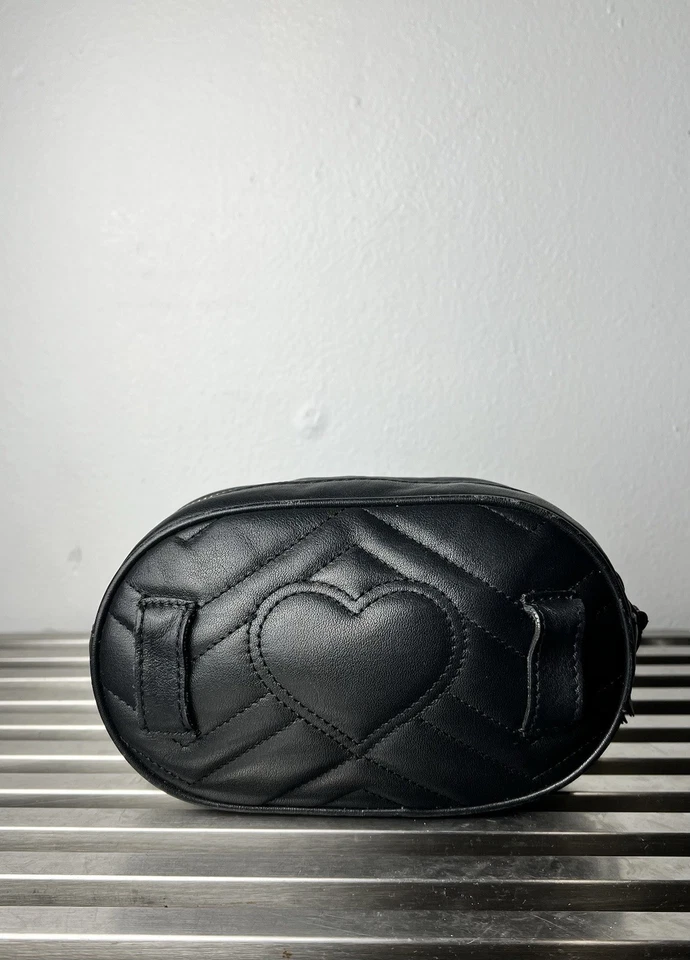 Gucci Gg Marmont Matelasse Leather Belt Bag Black Leather - Image 3 of 4