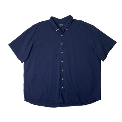 Polo Ralph Lauren Shirt Mens 2XB Big Navy RL Untucked Fit
