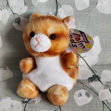 Aurora Palm Pals MEOW KITTY Orange Ginger Tabby Cat 5in Soft Toy Beanie NEW!
