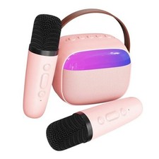 Mini Karaoke Machine with 2 Wireless Microphones, TOP Kids Portable Karaoke