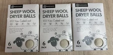 3  6PK  Reusable Dryer Balls Laundry 100% New Zealand Wool Set Eco Friendly (OB)
