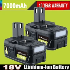 2PACK 7.0Ah For RYOBI 18V Battery One Plus High Capacity P108 Lithium-Ion P102✅