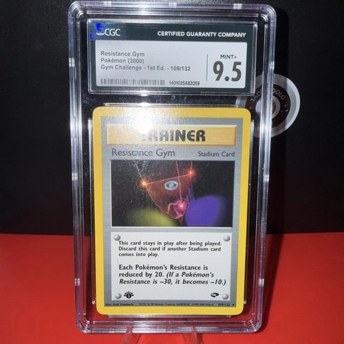 2000 Pokemon Gym Challenge RESISTANCE GYM 1st ED #109 CGC 9.5 MINT+ POP 2 🏟️