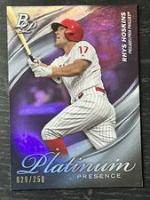 2019 Bowman Platinum Presence Purple Rhys Hoskins /250 Phillies