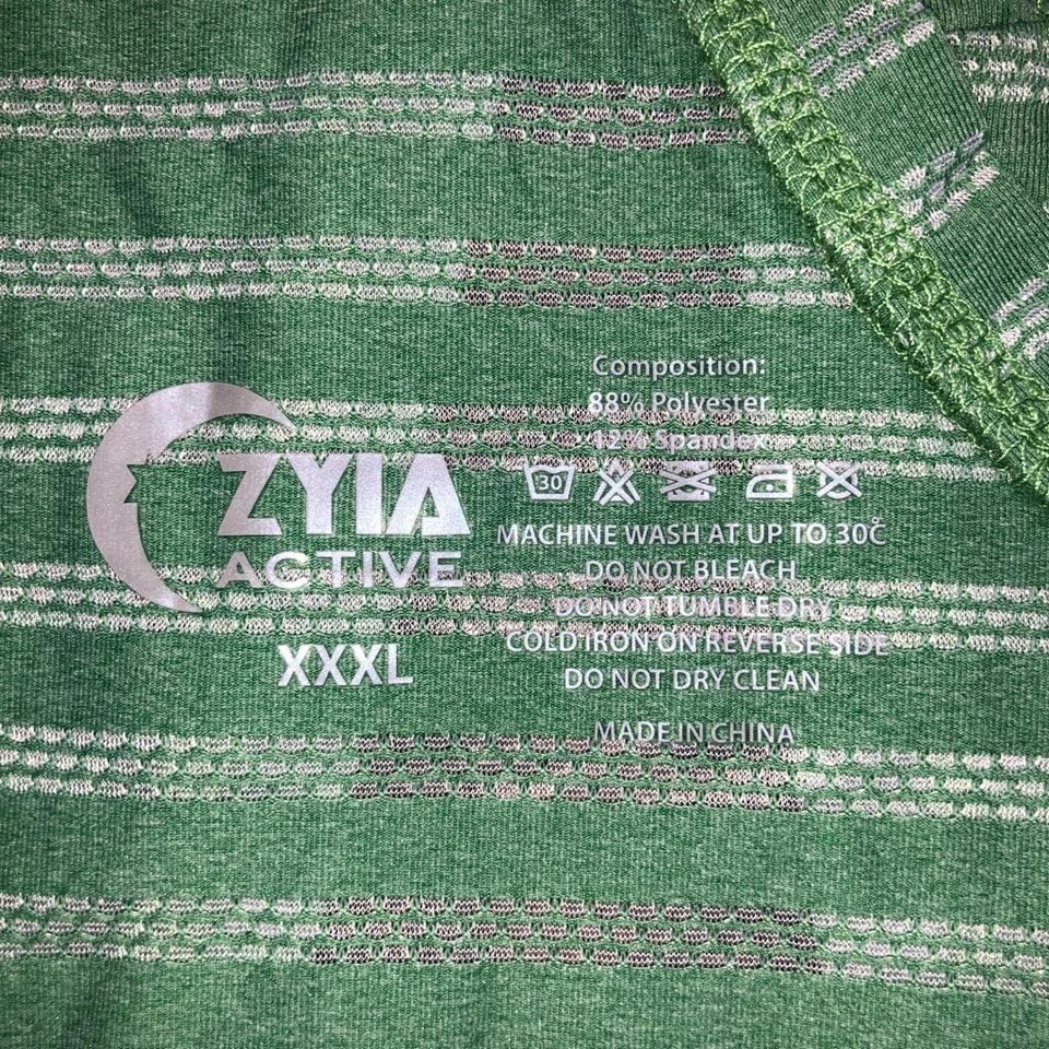 Zyia Active 3XL 背心上衣 Nimbus Split Back Racerback 轻量级绿色锻炼 — 第 4/4 张图片