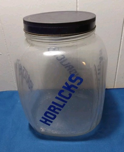 Rare Large HORLICKS Four Sided Malted Milk General Store Jar Free Shipping - Picture 3 of 7