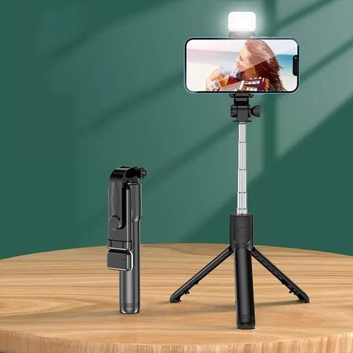 Bluetooth Selfie Stick Stativ mit Fernbedienung & Licht - Universal Halter für Handys - Bild 6 von 26