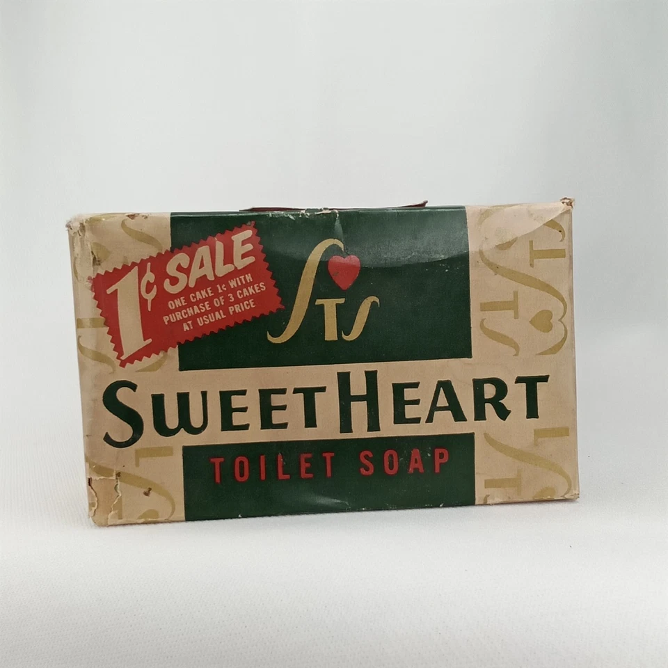 Nuevo de Lote Antiguo Jabón de Inodoro Sweetheart en Envoltura de Papel Original Segunda Guerra Mundial Años 40 Coleccionable Foto 2 de 4